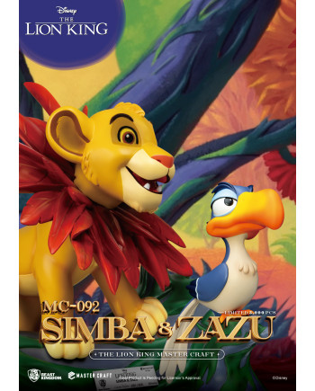 THE LION KING - Simba & Zazu - 2 Statue Pack Master Craft 31cm & 7cm