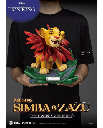 THE LION KING - Simba & Zazu - 2 Statue Pack Master Craft 31cm & 7cm
