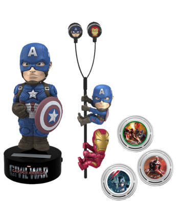MARVEL - GIFT Set Body Knocker Scalers Hubsnaps - Captain America