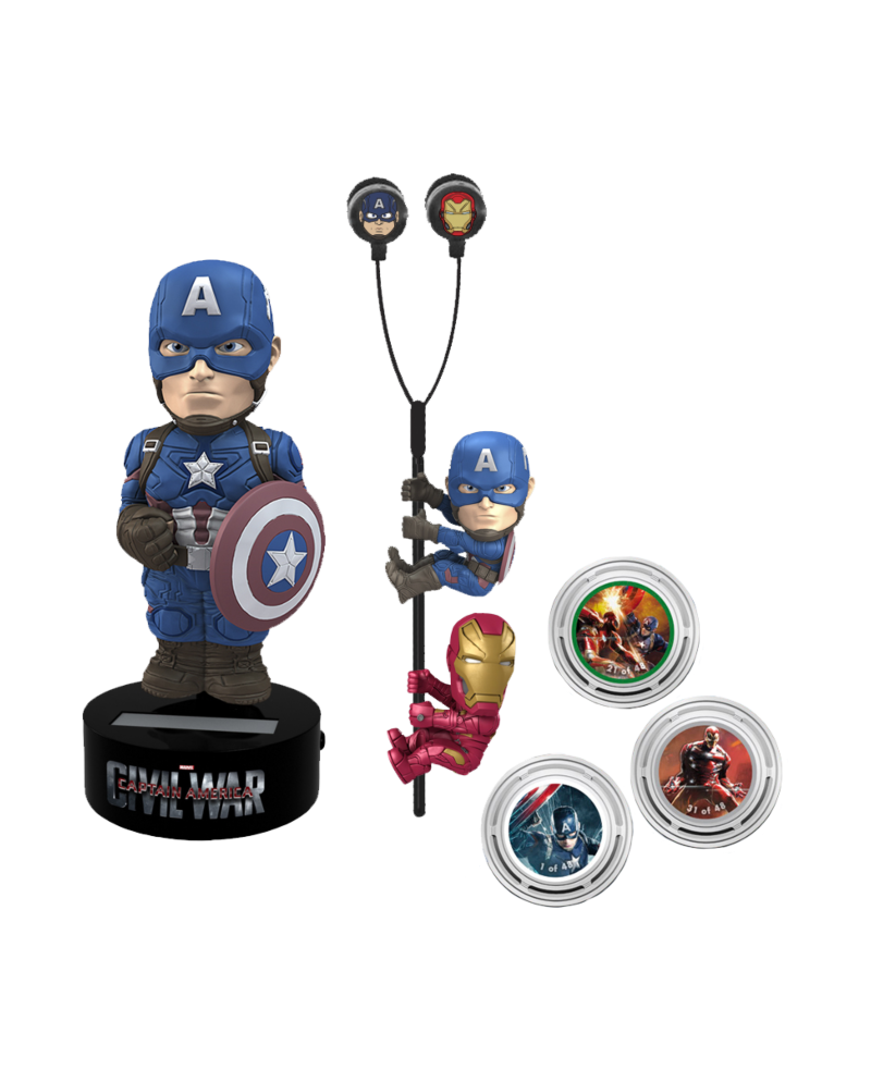 MARVEL - GIFT Set Body Knocker Scalers Hubsnaps - Captain America