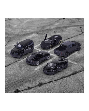 RIDE COOL - Black Edition - Pack of 5 Miniature Cars - 1:64