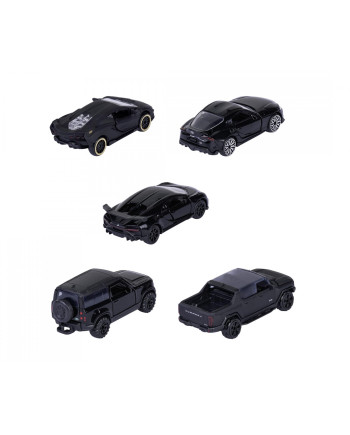 RIDE COOL - Black Edition - Pack of 5 Miniature Cars - 1:64