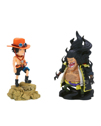 ONE PIECE - Ace VS Marshall D. Teach - Figure WCF Log Stories 8cm