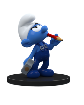 SMURF - Handy Smurf - Figure 4inch