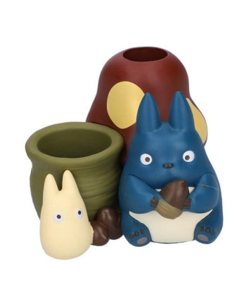 MY NEIGHBOR TOTORO - Blue & White Totoro - Figure Pen Pot 4.5cm