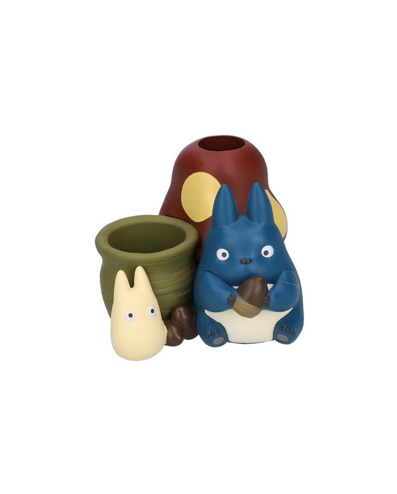MY NEIGHBOR TOTORO - Blue & White Totoro - Figure Pen Pot 4.5cm