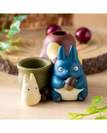 MY NEIGHBOR TOTORO - Blue & White Totoro - Figure Pen Pot 4.5cm