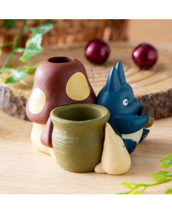 MY NEIGHBOR TOTORO - Blue & White Totoro - Figure Pen Pot 4.5cm