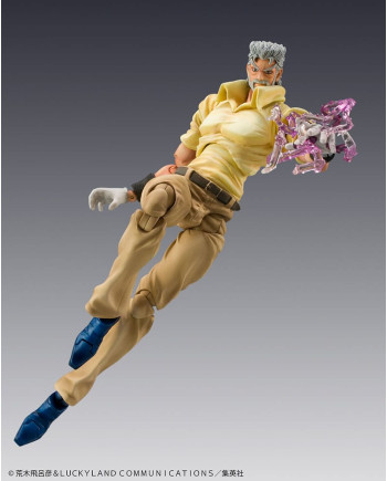 JOJO PART 3 - Joseph Joestar & Iggy - Fig. Super Action Chozokado 15cm