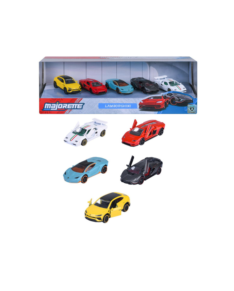RIDE COOL - Lamborghini - Pack of 5 Miniature Cars - 1:64