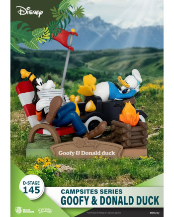 DISNEY - Goofy & Donald Duck - Diorama D-Stage Campsite Series 10cm