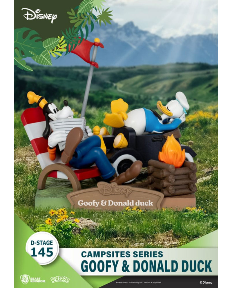 DISNEY - Goofy & Donald Duck - Diorama D-Stage Campsite Series 10cm