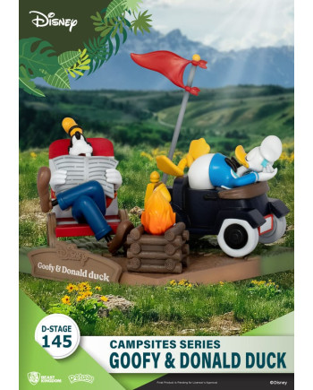 DISNEY - Goofy & Donald Duck - Diorama D-Stage Campsite Series 10cm
