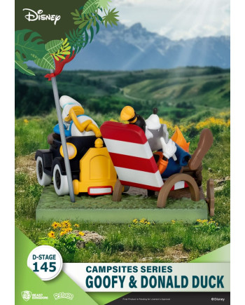 DISNEY - Goofy & Donald Duck - Diorama D-Stage Campsite Series 10cm