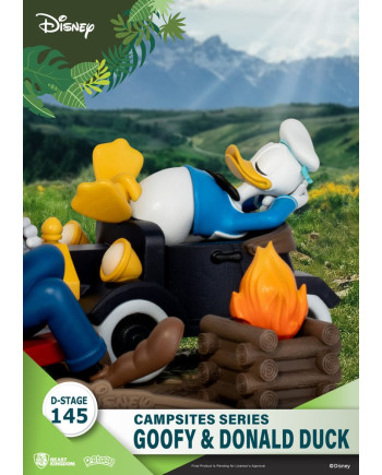 DISNEY - Goofy & Donald Duck - Diorama D-Stage Campsite Series 10cm