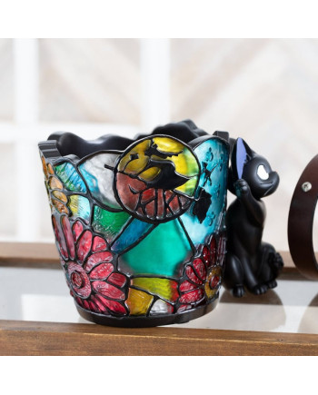 KIKI'S DELIVERY SERVICE - Jiji - Stained Glass Planter Diorama 18.5cm