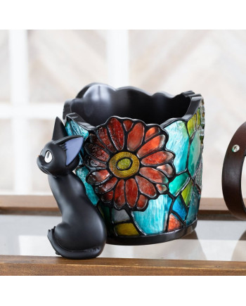 KIKI'S DELIVERY SERVICE - Jiji - Stained Glass Planter Diorama 18.5cm