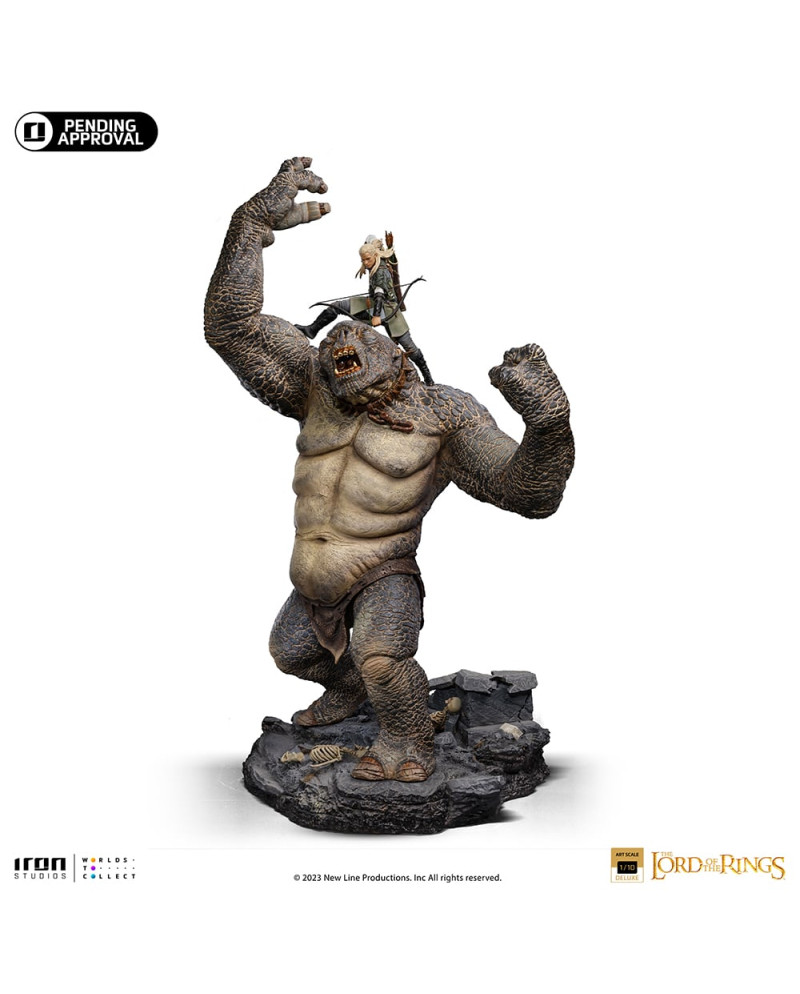 LORD OF THE RINGS - Cave Troll & Legolas -Statue Art Scale 1/10 71.9cm