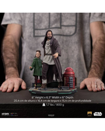OBI-WAN KENOBI -Obi-Wan and Young Leia -Statue del Art Scale 1/10 20cm