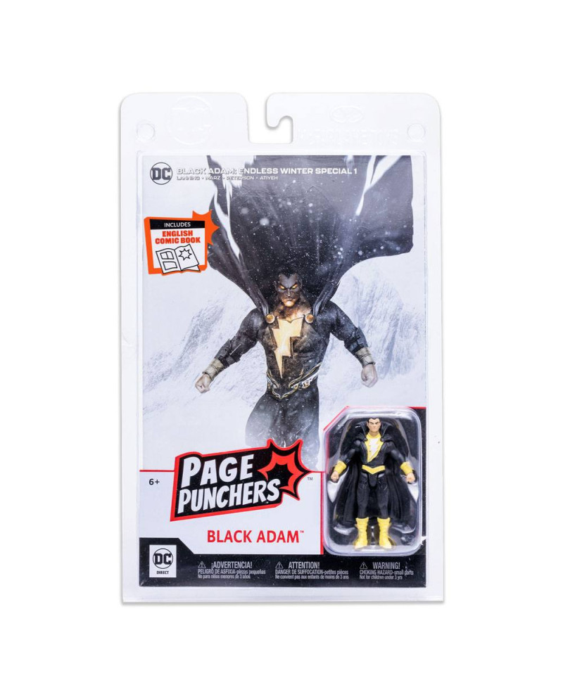 DC - Black Adam -Figure Page Punchers 8cm et Comic Endless Winter (UK)