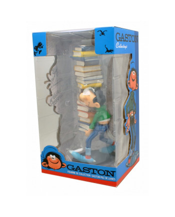 GASTON LAGAFFE - Figurine Resine - Pile of Books - 29cm