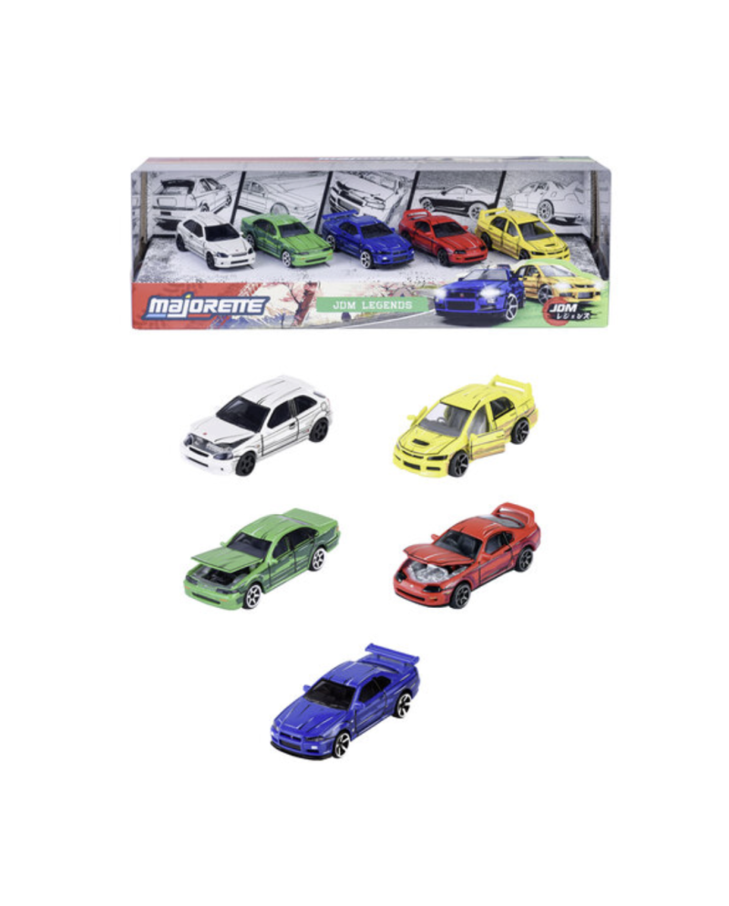 RIDE WILD - JDM Legends - Pack of 5 Miniature Cars - 1:64