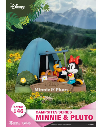 DISNEY - Minnie & Pluto - Diorama D-Stage Campsite Series 10cm