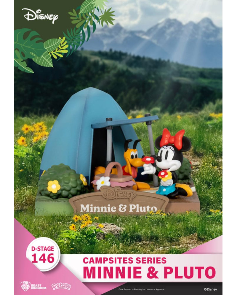 DISNEY - Minnie & Pluto - Diorama D-Stage Campsite Series 10cm