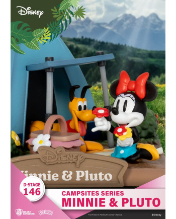 DISNEY - Minnie & Pluto - Diorama D-Stage Campsite Series 10cm
