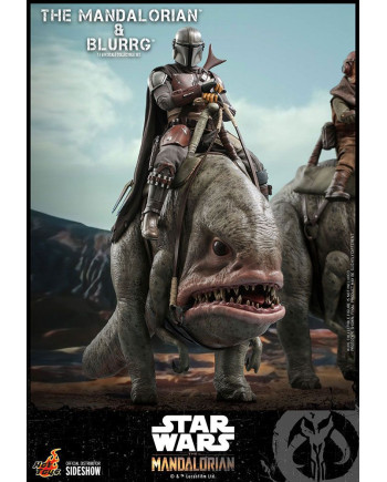 STAR WARS - Mandalorian & Blurrg - Pack 2 figures 37cm