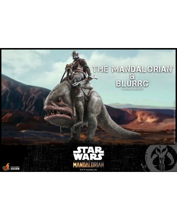 STAR WARS - Mandalorian & Blurrg - Pack 2 figures 37cm