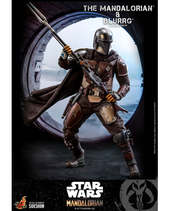 STAR WARS - Mandalorian & Blurrg - Pack 2 figures 37cm