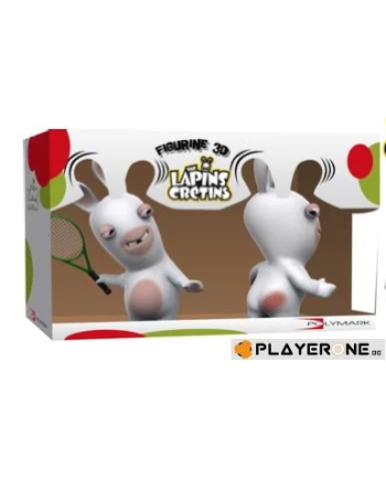 LAPINS CRETINS - Figurine 3D Lapin Tennis Double Pack ( 18 cm )