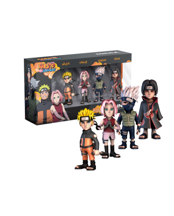 NARUTO SHIPPUDEN - Naruto, Kakashi, Itachi, .. - Pack 4 Fig. Minix 7cm
