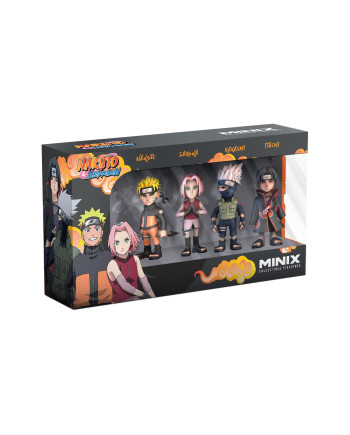 NARUTO SHIPPUDEN - Naruto, Kakashi, Itachi, .. - Pack 4 Fig. Minix 7cm