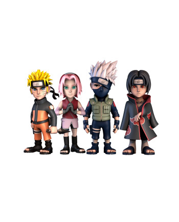 NARUTO SHIPPUDEN - Naruto, Kakashi, Itachi, .. - Pack 4 Fig. Minix 7cm