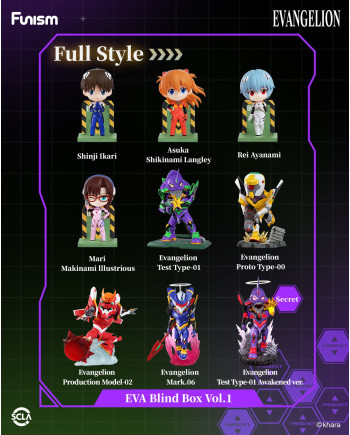 EVANGELION - EVA - Blind Box 8 Figure set 12cm