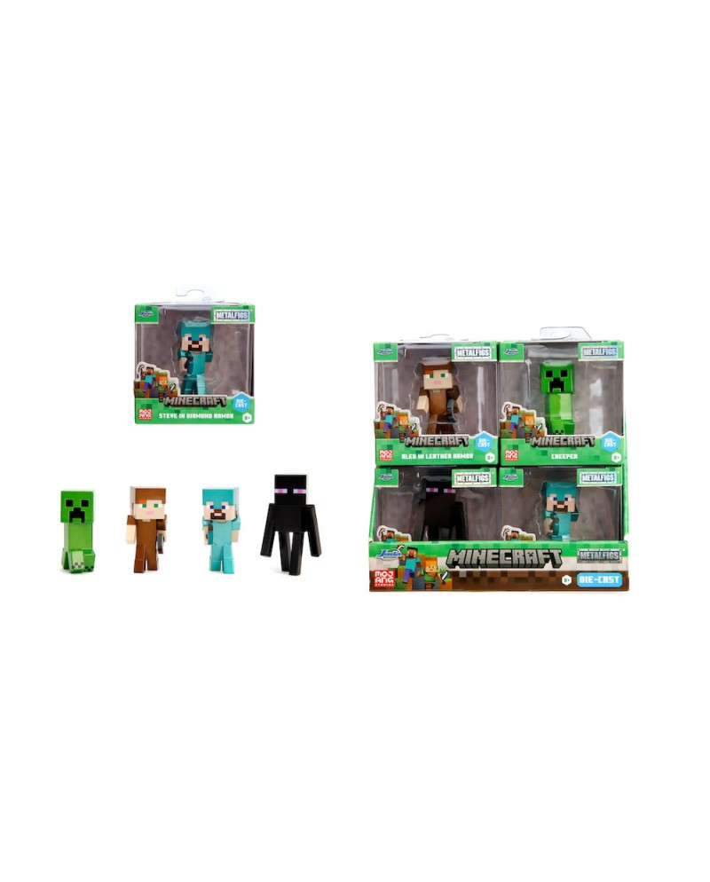 MINECRAFT - Display of 2,5inch Figures - 4 Modèles - 12pc