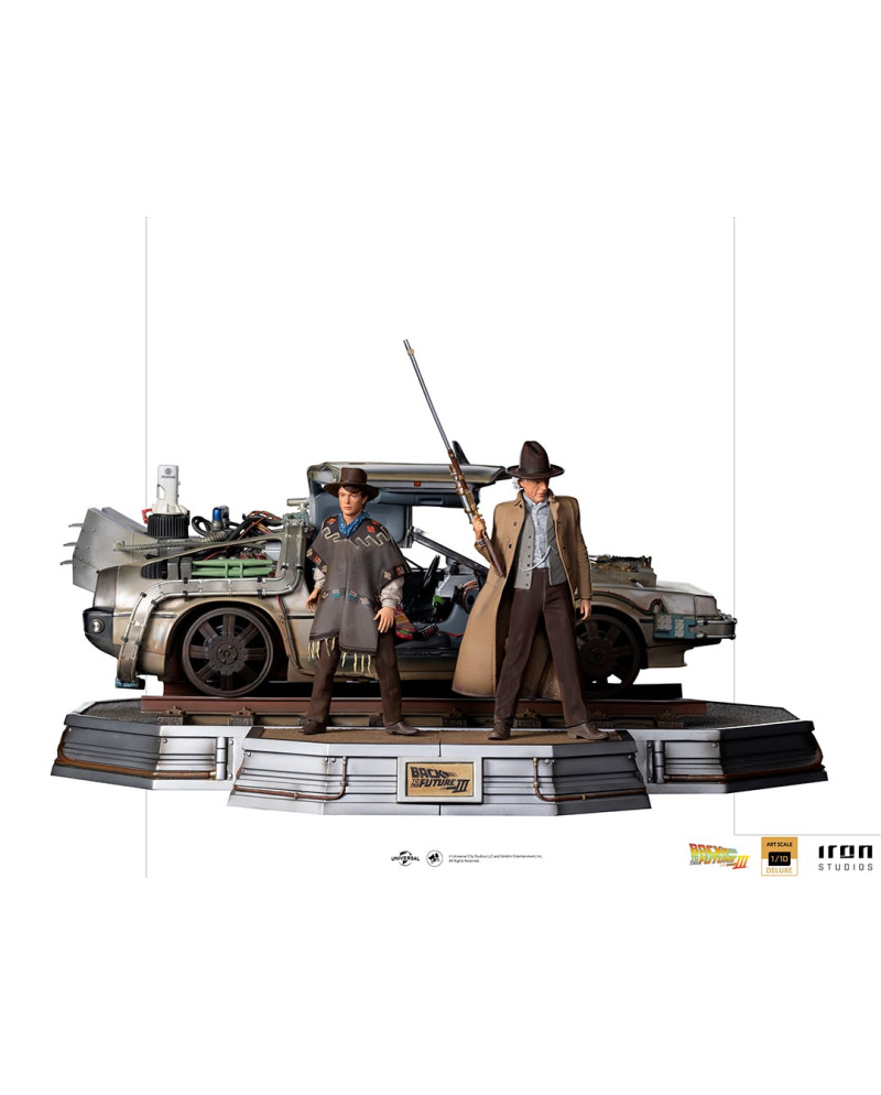 BACK TO THE FUTURE 3 - Delorean Full Set - ArtScale 1/10 - 32cm