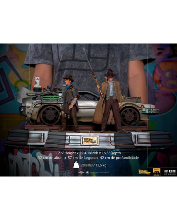 BACK TO THE FUTURE 3 - Delorean Full Set - ArtScale 1/10 - 32cm