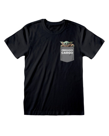 MANDALORIAN - Men T-Shirt - The Child Precious Cargo Pocket - (XL)