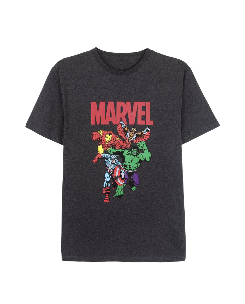 MARVEL - Cotton T-Shirt - 4 Characters - Size L