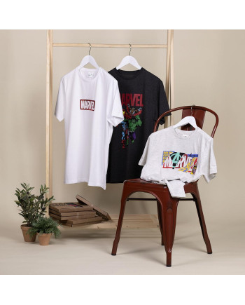 MARVEL - Cotton T-Shirt - 4 Characters - Size L