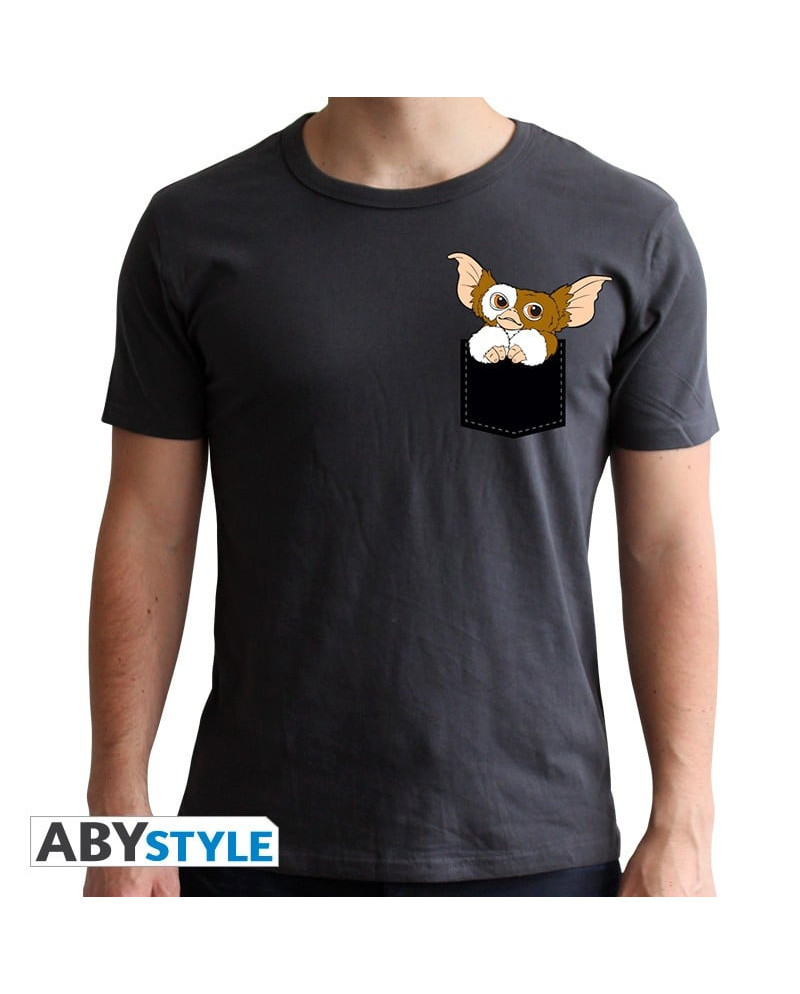 GREMLINS - T-Shirt - Pocket Gizmo - Dark Grey - (XS)
