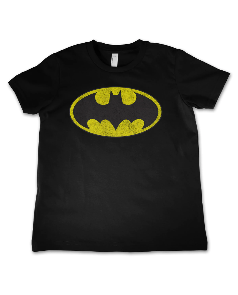 BATMAN - T-Shirt KIDS Distressed Logo (10 Years)