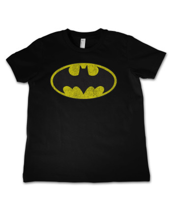 BATMAN - T-Shirt KIDS Distressed Logo (10 Years)