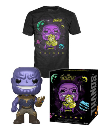MARVEL - POP N° 289 - Thanos Metal Effect SE + T-Shirt (M)