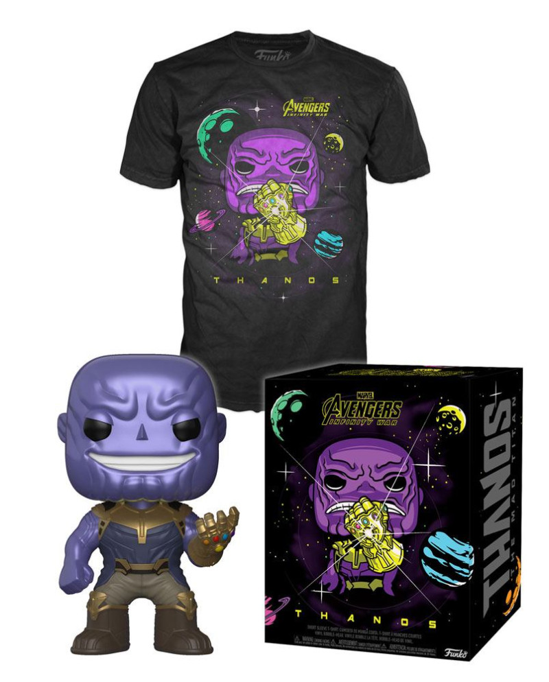MARVEL - POP N° 289 - Thanos Metal Effect SE + T-Shirt (M)