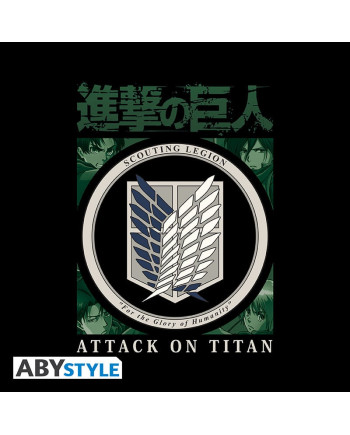 ATTACK ON TITAN - T-Shirt Scout Legion Unisex black (XL)