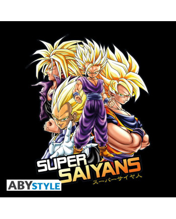 DRAGON BALL - T-Shirt DBZ Saiyans Unisex black (L)